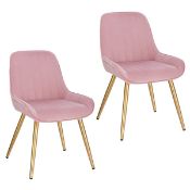 Boxed Orchard Hill Upholstered Dining Chair (Set of 2) Pink (LOC: SR6(5.6)-XL451)
