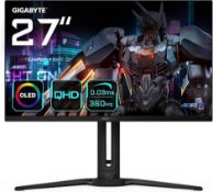 Gigabyte AORUS FO27Q3 27” OLED Flat Gaming Monitor - 2560 x 1440(QHD), 360Hz, 0.03ms. RRP £699.