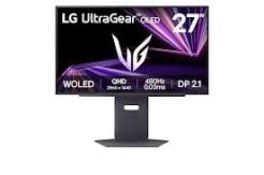 Boxed LG UltraGear™ 27-inch OLED 480Hz QHD Gaming Monitor | 0.03ms (GtG), DP 2.1, DisplayHDR. (