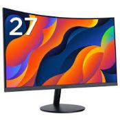 Boxed KOORUI 27 Inch Curved Computer Monitor, 144Hz, FHD 1080P (LOC: RS1.4-MO236 - 1P)