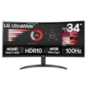 Boxed LG UltraWide Curved PC Monitor 34WR50QK, 34 inch, 1440p, 100Hz, 5ms Response Time. RRP £329.
