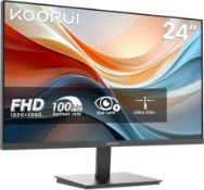 Boxed KOORUI E2412F 24 Inch FHD Monitor, Gaming 100Hz, Eye Care, HDMI, VGA | VA Computer Monitors (
