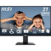 Boxed MSI PRO MP273U 27 Inch UHD Office Monitor - 3840 x 2160 IPS Panel (LOC: RS1.4-MO260 - 1P)