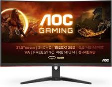 Boxed AOC Gaming C32G2ZE - 32 Inch FHD Curved Monitor, 240Hz, 1 ms MPRT, VA AMD FreeSync (LOC: RS1.