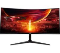Boxed ACER Nitro XZ342CU V3 Quad HD 34" Curved VA LED Gaming Monitor. RRP £429.00. (LOC: RS1.3-MO275