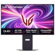 Boxed LG UltraGear OLED Gaming Monitor 32GS95UV-B – 4K 32 inch WOLED, Dual-Mode 240Hz / 480Hz,.