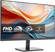 Boxed KOORUI E2412F 24 Inch FHD Monitor, Gaming 100Hz, Eye Care, HDMI, VGA | VA Computer Monitors (