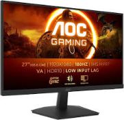 Boxed AOC Gaming 27G15N, 27" Full HD Monitor, 180 Hz, Fast VA, 1 ms, Adaptive Sync, HDR10 (LOC: