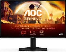 Boxed AOC 25G42E 25 inch FHD Gaming Monitor 180Hz, Fast IPS Panel, 1ms GtG, HDR10, G-Sync Compatible