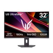 Boxed LG 32” LG UltraGear™ G6 Gaming Monitor, QHD curved screen, 180Hz 1ms GtG, Black - 32G600A-B.