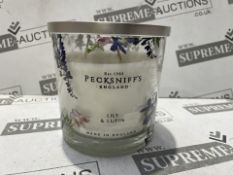 6 X BRAND NEW PECKSNIFFS ENFLAND 550G LUXURY LILY AND LUPIN SCENTED CANDLES RRP £57 EACH (50735) (