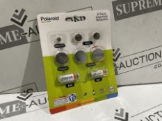 144 X BRAND NEW PACKS OF 8 POLAROID ASSORTED BATTERIES BB 2025 (LOC: 21.15-AA2398 - 2P)