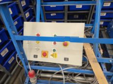 Large Blue Warehouse Conveyor System as Pictured