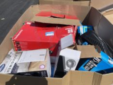 LARGE BOX PALLET TO CONTAIN A QUANTITY OF ASSORTED GOODS FROM A MAJOR DIY SUPPLIER INCLUDING