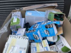LARGE BOX PALLET TO CONTAIN A QUANTITY OF ASSORTED GOODS FROM A MAJOR DIY SUPPLIER INCLUDING