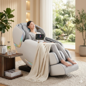 BRAND NEW & BOXED MiComfort Atlantis Full Body 4D Massage Chair - White. RRP £3999 - NO VAT