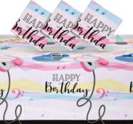 108 X BRAND NEW PACKS OF 3 BLUE PANDA 3 Pack Music Notes Birthday Tablecloth for Music Party