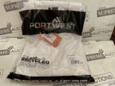 48 X BRAND NEW PORTWEST WHITE MENS FOOD COATS SIZE XXL (LOC: 47.2-AA6533 - 2P)