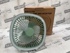 40 X BRAND NEW MULTI FUNCTION PREMIUM TABLETOP/DESKTOP FANS (LOC: 38.1-HH1305 - 1LP)