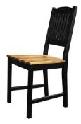 2 X BRAND NEW SETS OF 2 INTERBUILD ACACIA BLACK PAINTED LUXURY DINING CHAIR RRP £149 PER PACK (