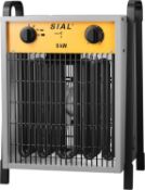BOXED SIAL Industrial Electric Heater 9000W Fan Space Heaters 400V Adjustable Thermostat &
