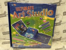 6 X BRAND NEW TAREMA ULTIMATE ART STUDIO SETS RRP £28 EACH. 72 WAX CRAYONS, 48 COLOURING PENCILS, 30