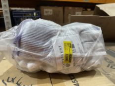 144 X BRAND NEW PAIRS OF PORTWEST GREY AND WHITE ESD PU FINGERTIP PROFESSIONAL WORK GLOVES (LOC: