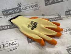 100 X BRAND NEW SITE PROFESSIONAL LATEX COATED WORK GLOVES (LOC: 20.3-AA8941 - 1P)