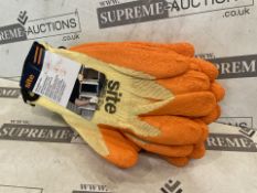 160 X BRAND NEW PAIRS OF SITE PROFESSIONAL BUILDERS GRIP WORK GLOVES (LOC: 43.24-AA8942 - 1P)