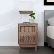 Boxed BORDEAUX 2 DRAWER BEDSIDE TABLE (LOC: SR6.1.6-DE251 - 1LP)