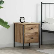 Boxed Borough Wharf Bedside Cabinet With Drawer 40 X 42 X 50 Cm (LOC: SR6.1.6-DE255 - 1LP)