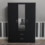 Boxed Maybery MDF & Particleboard Wardrobe Black (LOC: SR6.SR-DE596 - OSL)