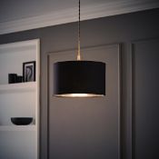 Boxed Takishia Linen Blend Lamp Shade in Black 15cm H x 25cm W x 25cm D (LOC: SR6(5.6)-WO930 - 1P)