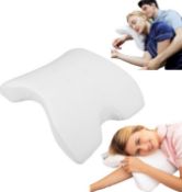 Boxed Cuddle Pillow, Breathable Comfortable Arm Pillow Memory Foam Pillow with Arm U Shape Arm
