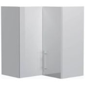 Boxed Wickes Orlando White Slab Corner Wall Unit (LOC: SR7Left-FP250 - 1P)