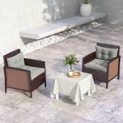 Boxed Outsunny 2 Piece Seat Cushions Back Pillows Replacement (LOC: R48.11-FP757 - 1P)