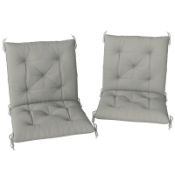 Boxed Outsunny Set of Two Outdoor Seat Cushions - Light Grey (LOC: SR7-CL146 - 1P)