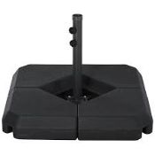 Boxed Outsunny HDPE 4-Part Fillable Parasol Base (LOC: R48.12-FP747 - 1P)