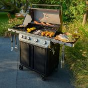 GoodHome Attaia Black 4 burner Gas BBQ (LOC: SR9(1.1)-OP301 - HP)