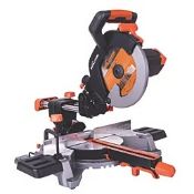 Evolution R255SMS 255mm Electric Single-Bevel Sliding Multi-Material Mitre Saw 220-240V (LOC: SR9(