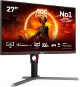 Boxed AOC Gaming Q27G3XMN - 27 Inch QHD Monitor, Mini LED, 180Hz, 1ms, GTG, HDR1000,. RRP £309.