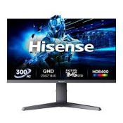 Boxed Hisense 27G6QUK 27” QHD 300Hz Freesync Premium HDR400 Fast IPS Gaming Monitor. RRP £359.00. (