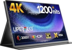 Boxed UPERFECT Portable Monitor 4K 16" 1200 Nits Second Screen for Laptop | Laptop Monitor 3840x2400