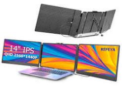 Boxed KEFEYA Laptop Screen Extender, 14" Portable Monitor for Laptop (LOC: SR9.4.11-TP2443 - 1P)