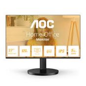 Boxed AOC 27B3HA2 - 27 Inch FHD Monitor, 100Hz, IPS, 1ms, FlickerFree (LOC: SR9.4.11-TP2434 - 1P)
