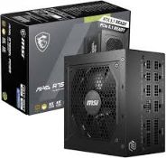 MSI MAG A750GL PCIE5 Power Supply Unit, 750W, 80 Plus Gold, Fully Modular (LOC: B3Cage.5-TP2642 -