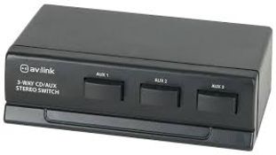 Boxed AV:LINK AD-AUD31 3-Way CD/Aux Stereo Selector Switch (LOC: SR5.4.6-TC80 - 1P)