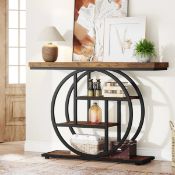 Boxed Blue Elephant 105 Cm Console Table with Storage Shelves (LOC: SR6.7.2-DE679 - MP)
