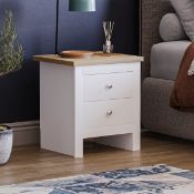 Boxed Morley 45cm W Manufactured Wood Bedside Table White (LOC: SR6(3.2)-XL121 - 1LP)