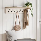 Boxed Ash Hall Wall 7 - Hook Wall Mounted Coat Rack (LOC: SR6.7.2-DE667 - 1P)